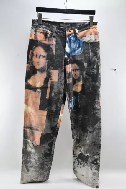J34N21 - Vintage Roberto Cavalli jeggings/pantaloni donna taglia XL