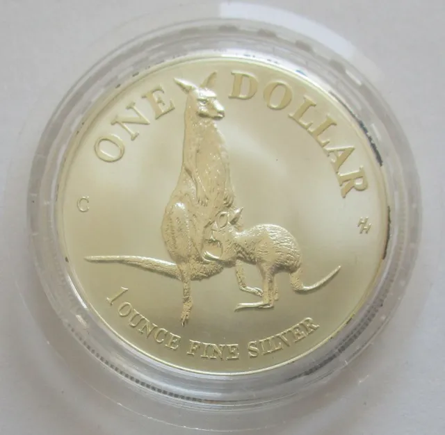Australia 1 Dollar 1996 Kangaroo 1 Oz Silver
