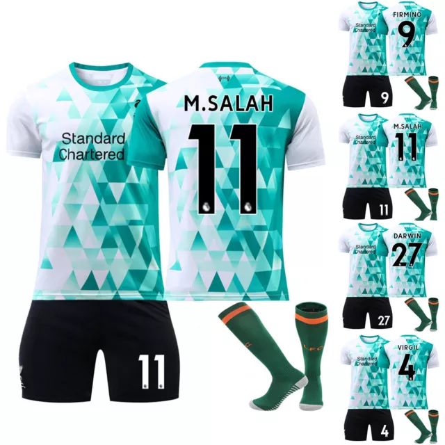 Unisex Kids Football Kits Training Suit Sport Shirt Shorts Socks Set 4-13Years