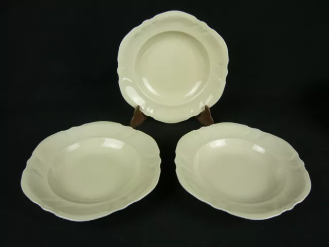 3 Suppenteller Elfenbein Rosenthal Kronach Germany Victoria 1901-1933