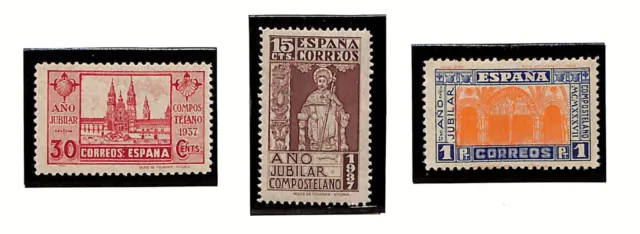 Edf. 833-835** Año Jubilar Compostelano. Lujo.