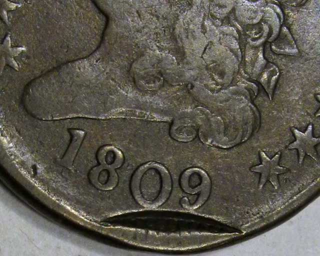 1809 Classic Head Half Cent Choice EF+... with Second Off Center Strike, NEAT!! 3