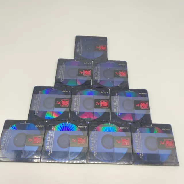 10 Stück SONY MDW-74 MiniDisc MD Mini Disc Mini Disk - 74 min TOP GETESTET BLANK