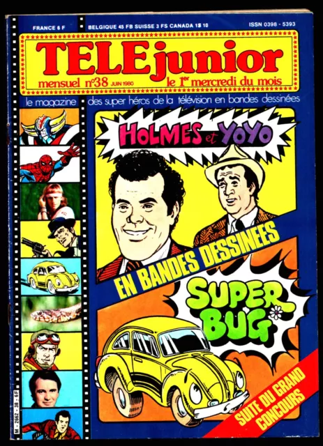 TELE JUNIOR n°38 ¤ 1980 ¤ GOLDORAK / SPIDER-MAN / AVEC LES 4 FICHES HEROS