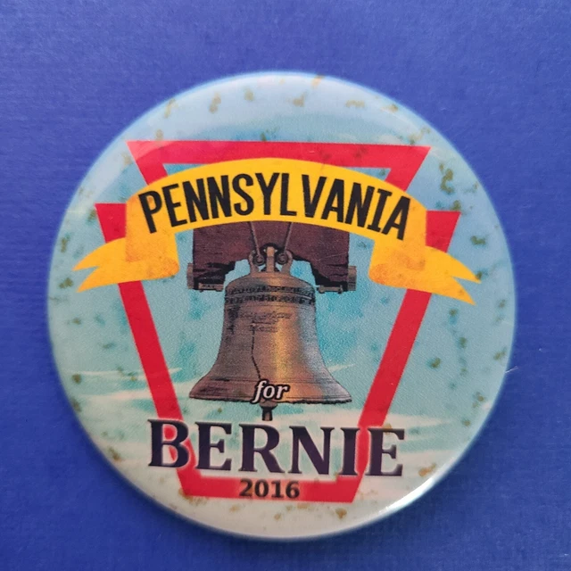 2.25" cello Bernie Sanders 2016 Pennsylvania pres political campaign pin button