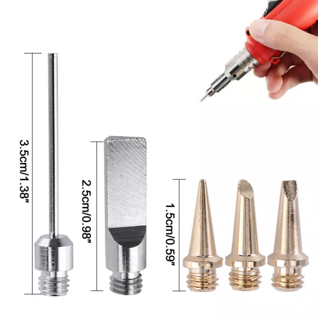 5 in 1 Gas Soldering Iron Tip Set Pro Butane Welding Torch Pen Tool Kit HS-1115K 3