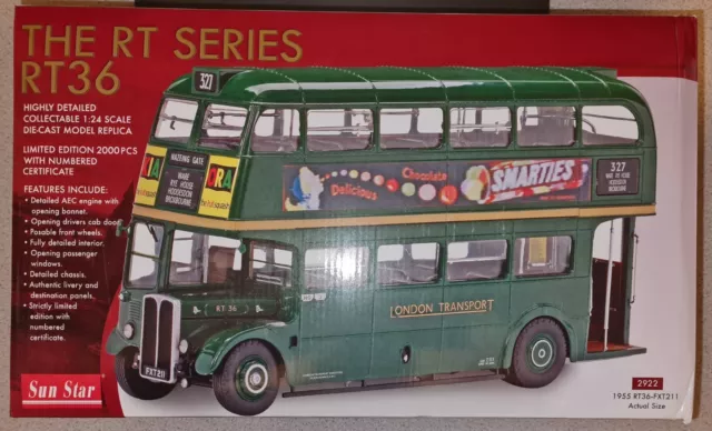 Sunstar 2922 Aec Regent Rt Rt36 1955 London Transport Green  - 1:24 Scale