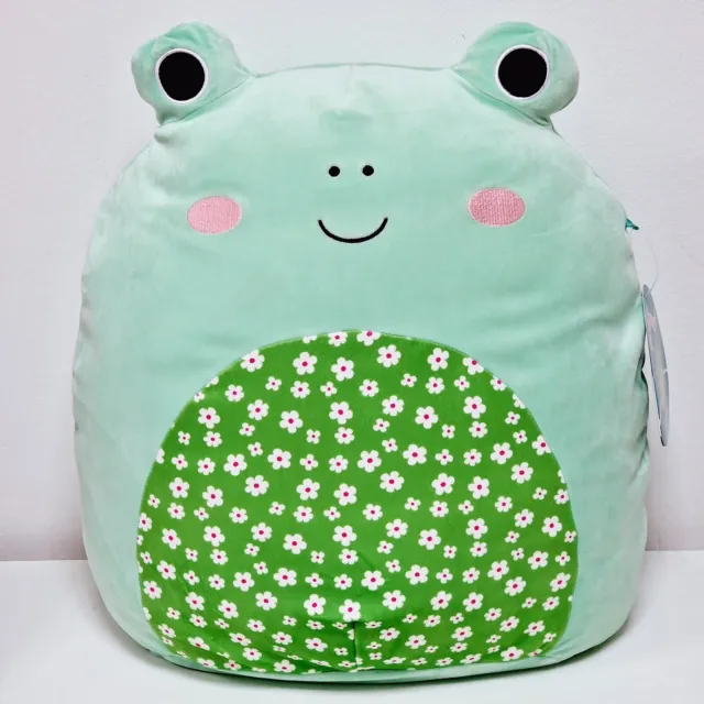 BNWT LARGE FROG Squishmallow Frog Wendy Floral Belly 16” 40cm - Retired  £49.99 - PicClick UK