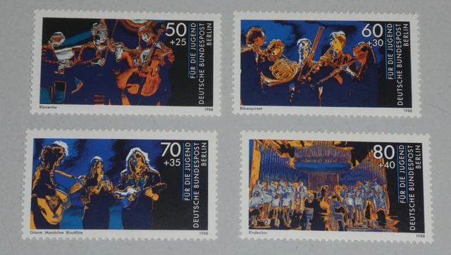 DEUTSCHE BUNDESPOST BERLIN 1988_4 Briefmarken_Für die Jugend_postfrisch