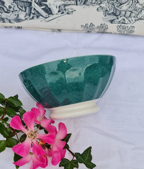 Ancien Bol A Facettes Vert Gien Digoin Sarreguemines...vintage