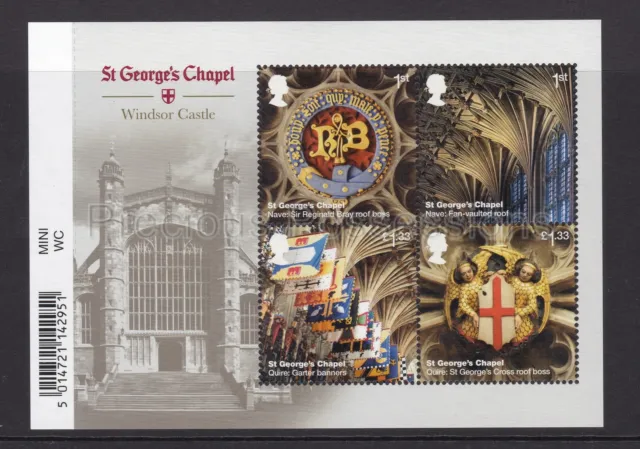 Gb Sg Ms3932 Mnh Mint Stamp Sheet 2017 Windsor Castle St Georges Chapel