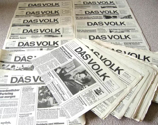 DDR Tageszeitung DAS VOLK Freie Wahl Jahrgang 1989 Bezirk Erfurt Zeitung / Gotha