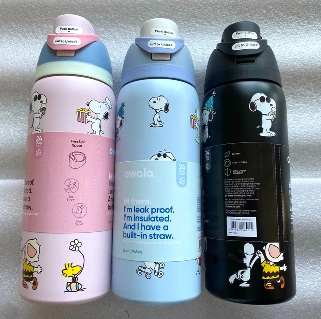 Bottiglia Owala FreeSip 32 Oz – Edizione Compleanno Bash 'TAKE A DIP' – Acciaio Blu Con Cannuccia - Foto 5