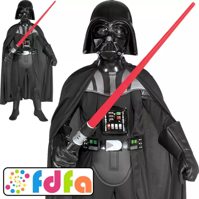 Rubies Official Darth Vader Star Wars Ep3 Boys Fancy Dress Costume New