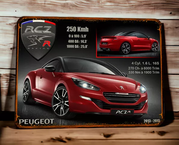 Plaque métal Peugeot RCZ R