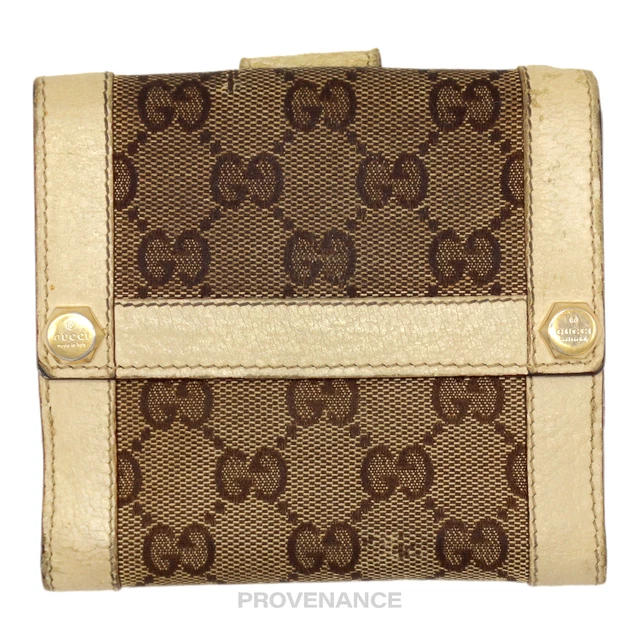 Gucci Trifold Wallet - GG Canvas White