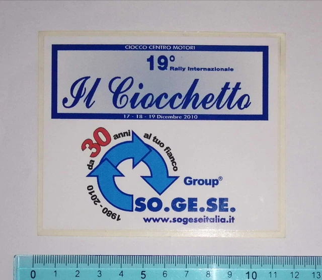 Sticker Auto Vintage Italie – 13° Rally Il Ciocco – Années 80 Auto/moto