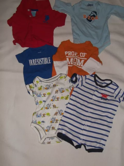 Boys Infant 6 Piece Size Newborn Carters, U.s Polo, Circo, Babys R Us
