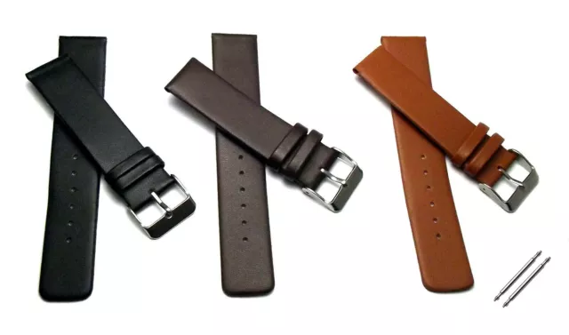 18-20 -22 mm Uhrenarmband Design echt Kalbsleder ohne Naht Uhrband Leder Armband