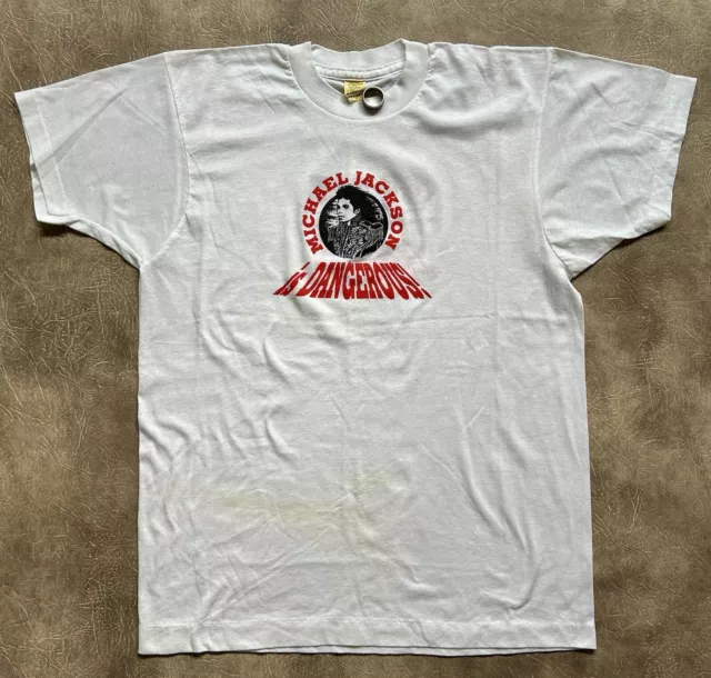 Vintage Michael Jackson T Shirt 1991 Dangerous Off The Wall 90s Rare Promo Tour