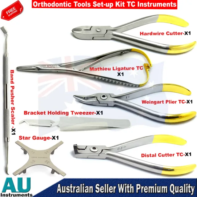 TC Orthodontic Instruments Ortho Pliers Bracket Tweezers Mathieu Ligature Gauge