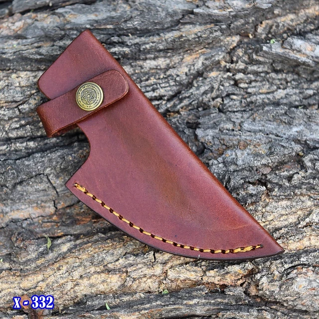 CUSTOM HANDMADE FIXED blade Engraved Leather Sheath / Holster vertical