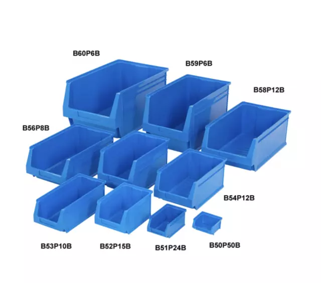 Plastic Parts Stackable Bins/Component Storage Boxes ~ Different sizes