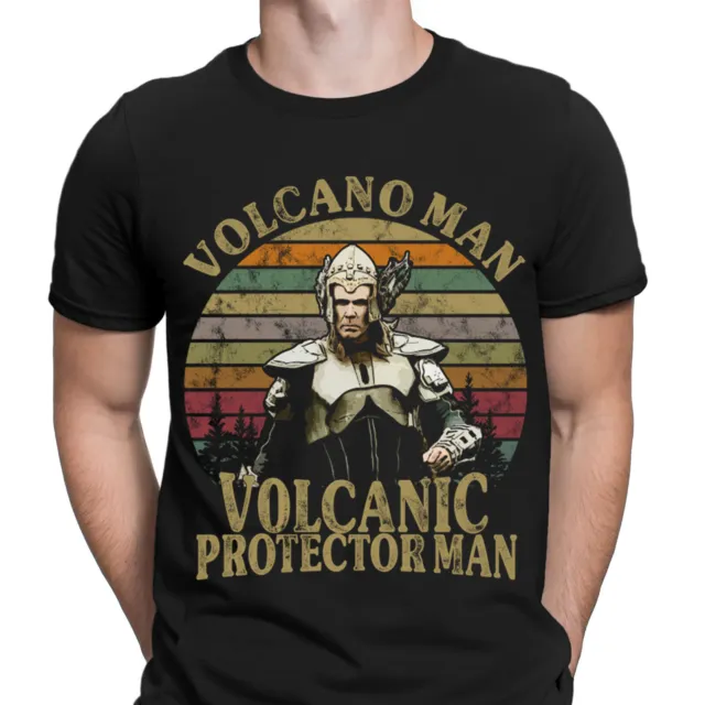 Volcano Man Volcanic Protector Music Lovers Vintage Mens T-Shirts Tee Top #DGV