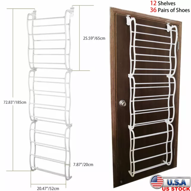 36 Pairs Over-The-Door Shoes Rack Wall Hanging Closet Organizer Storage Stand