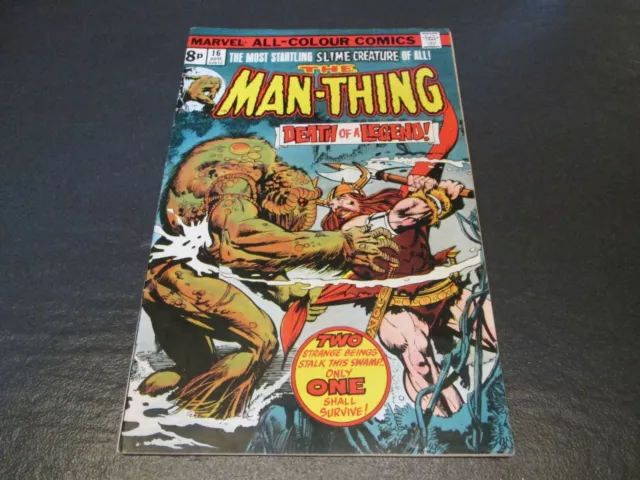 Marvel Comic The Man Thing No 16  Vol 1 Apr 1975   Marvel Comics