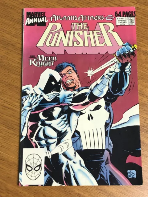 1989 Marvel Comics Group The Punisher Annual Issue 2 Battle Vs Moon Knight Mcu