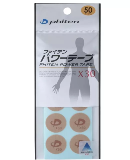 Phiten X30 Titan Power Tape Scheiben (50 pro Packung) Japanisch Phiten X30 Titan Power Tape Scheiben (50 pro Packung) Japanisch