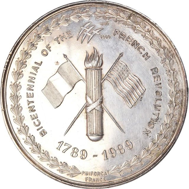 1179829] France, Medal, Marat & Hébert, Bicentenaire de la Révolution Français