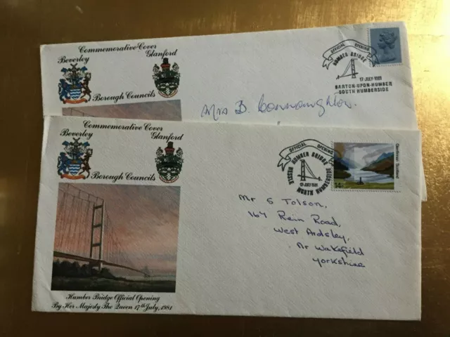 GB x10 covers & PCs - bridges theme  - Humber, Forth, Albert, Tay.  Some FDC 2