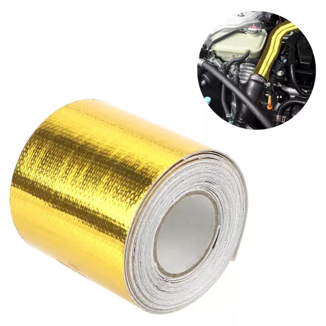 Car Intake Exhaust Tube Cover Wrap Asbestos Insulation Aluminum Foil Pipe 5M