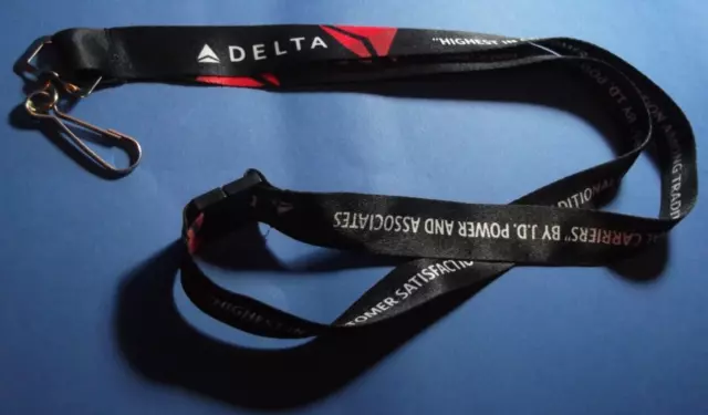 Delta Air Lines keychain neckstrap LANYARD ID Badge Holder, Keys, etc !!!