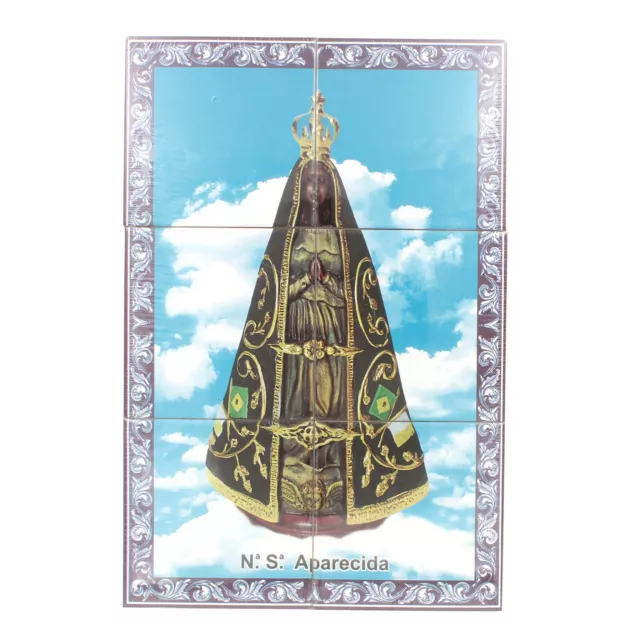 Our Lady of Aparecida Portuguese Ceramic Tile Art Wall Panel Mural Decor