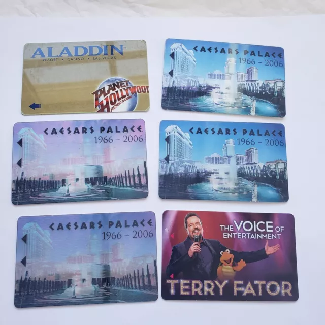 Hotel Keys Las Vegas Casinos Caesars Palace Hologram Aladdin Mirage Lot of 6