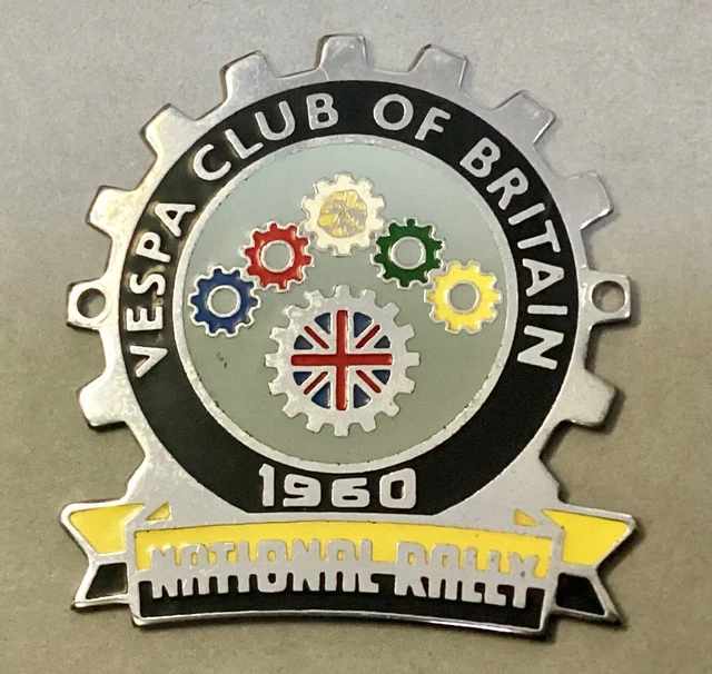 VESPA CLUB OF Britain 1960 original cog badge £28.00 PicClick UK