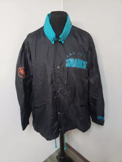 Mens Retro Campri Teamline San Jose Sharks Fleece Lined Waterproof Jacket XL