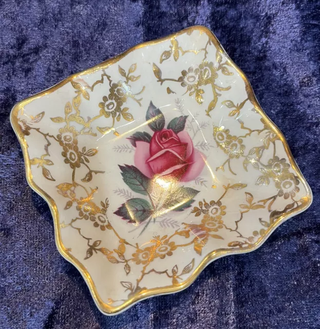 Old Foley James Kent Staffordshire Rose Trinket Dish