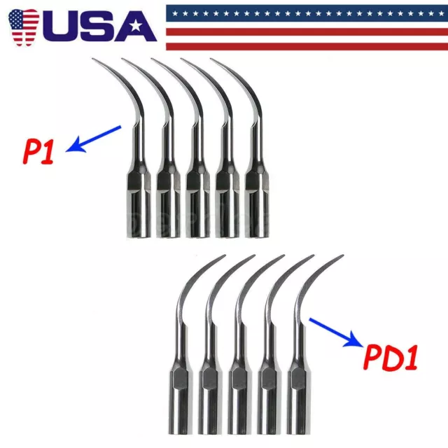 5pcs Dental Scaler Perio Scaling Tips P1 / PD1 fit EMS Woodpecker DTE SATELEC AK
