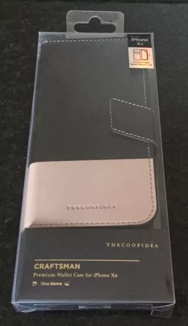 TheCoopidea Craftsman Premium Wallet Case Iphone XR Tan Black