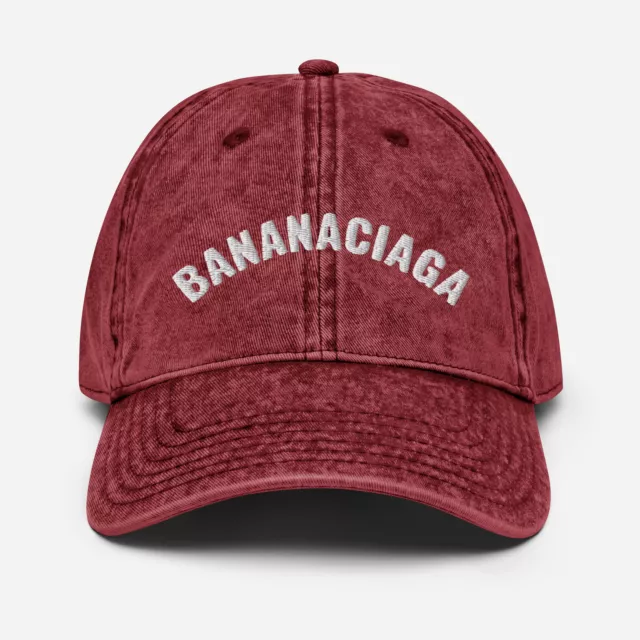 BANANACIAGA HAT Vintage Cotton Twill Cap embroidery baseball cap hat BALENCIAGA