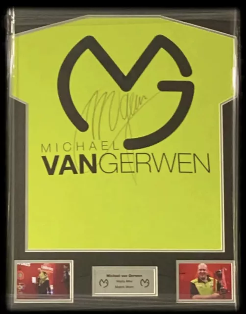 Michael Van Gerwen Signed framed Back Match Shirt With COA - NOT MATCH WORN