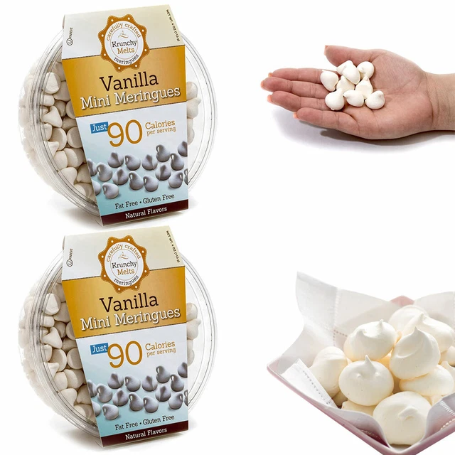 2 Boîtes Vanille Mini Meringues Cookies Gluten Fat sans Sucre Kascher Sucreries