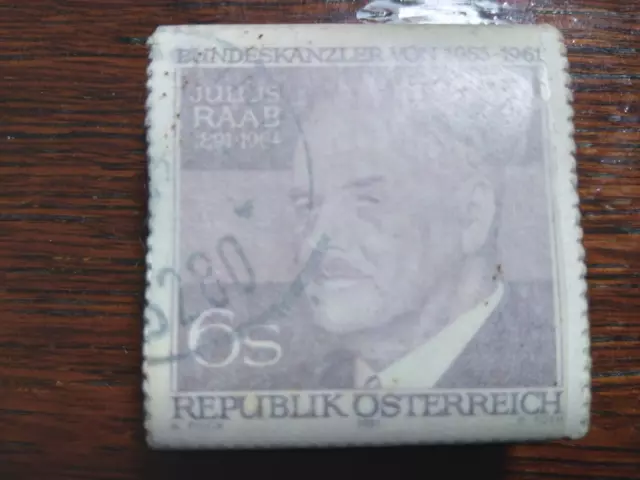 Lot 20-22 Briefmarken Julius Raab A. Pilch 1981 Republik Österreich