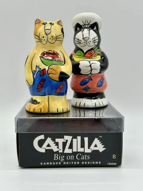 Catzilla Big On Cats Candace Reiter Designs "Chef Cats" Salt & Pepper Shakers