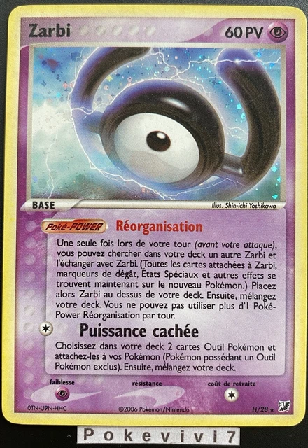 Pokemon Card ZARBI H/28 Holo Secret Block EX Hidden Forces FR
