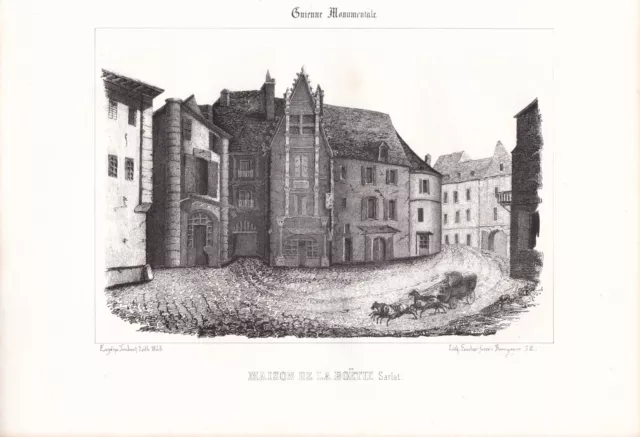 Maison de La Boétie Sarlat La Canéda Dordogne Guienne Joubert 1843